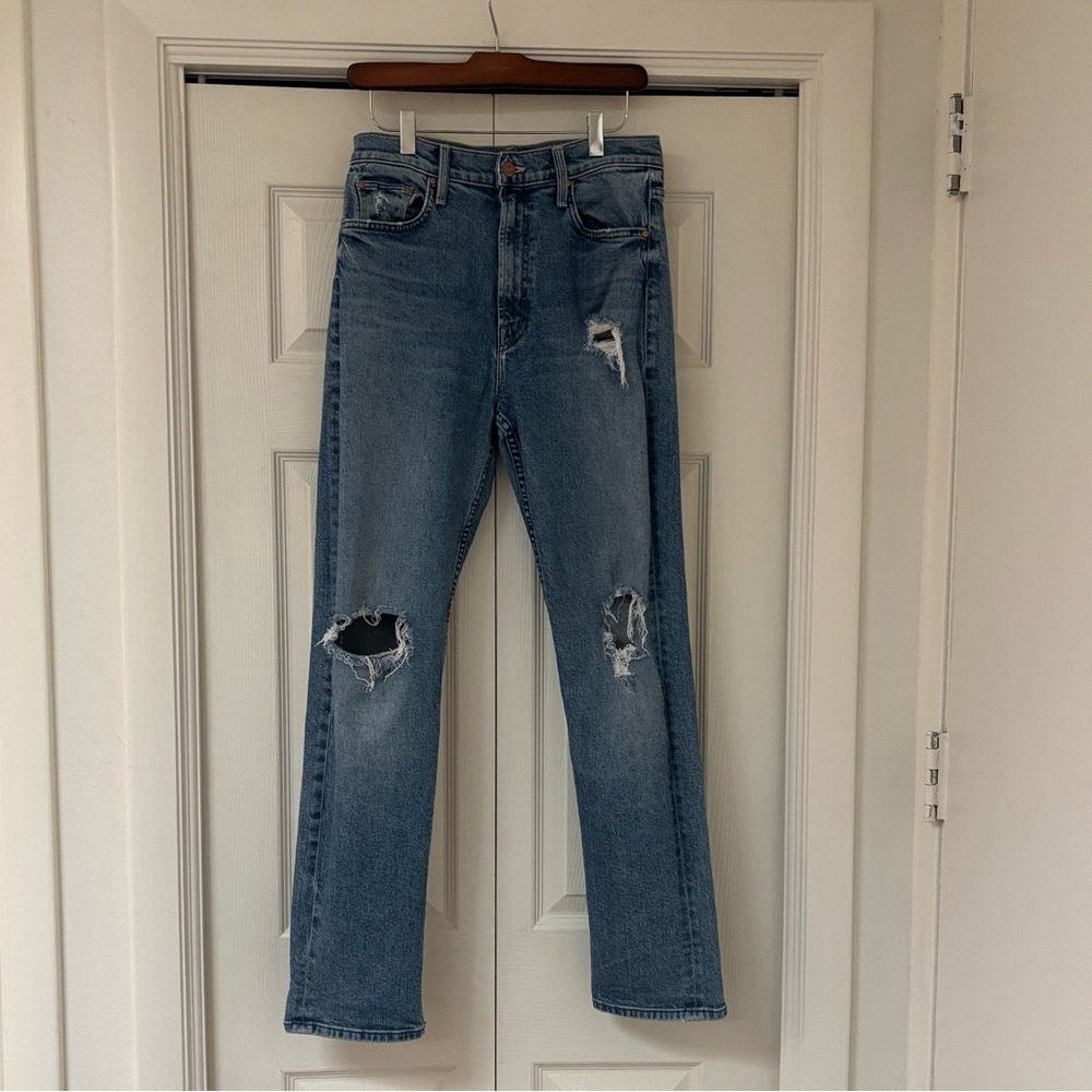 MOTHER DENIM High Waisted Rider Skimp Jeans in Bloom and Doom - Picture 3 of 12